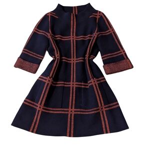 Anthropologie Moth Women's Paned Wool‎ Blend Tunic Sweater Dress Size Small